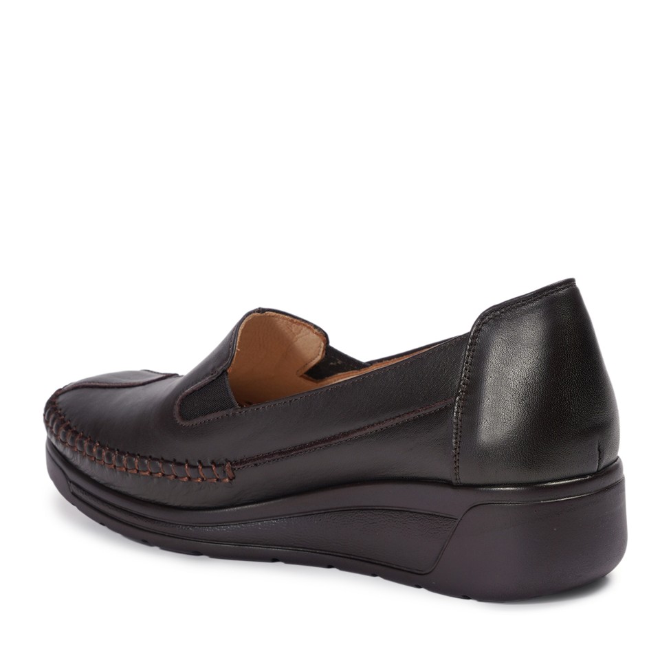 Zeytuk Kahverengi Comfort Hakiki Deri Kadın Ayakkabı