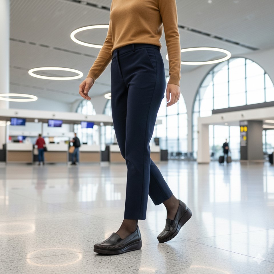 Zeytuk Kahverengi Comfort Hakiki Deri Kadın Ayakkabı