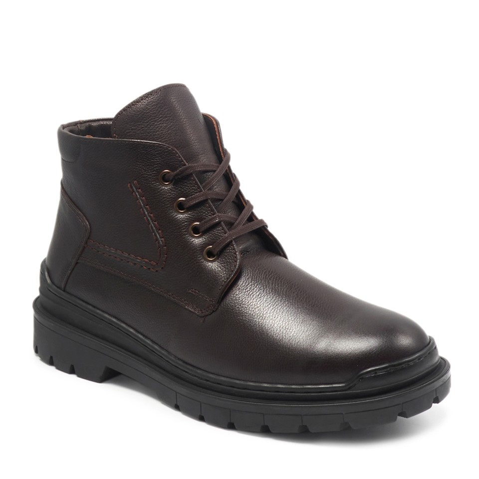 Zeytuk Kahverengi Hakiki Deri Casual Erkek Bot 