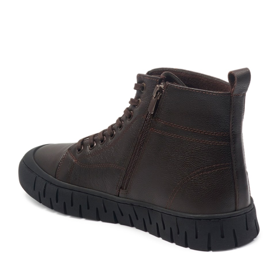 Zeytuk Kahverengi Hakiki Deri Casual Erkek Bot