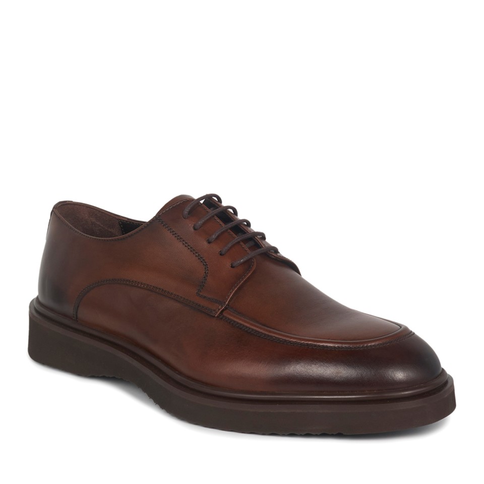 Zeytuk Kahverengi Hakiki Deri Klasik Erkek Ayakkabı 