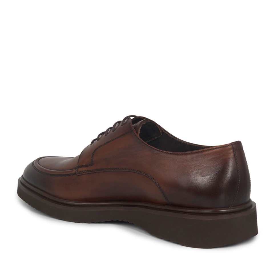 Zeytuk Kahverengi Hakiki Deri Klasik Erkek Ayakkabı 