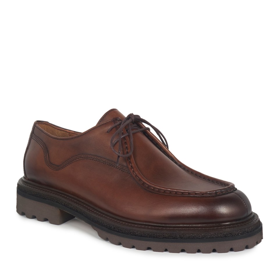 Zeytuk Kahverengi Hakiki Deri Klasik Erkek Ayakkabı