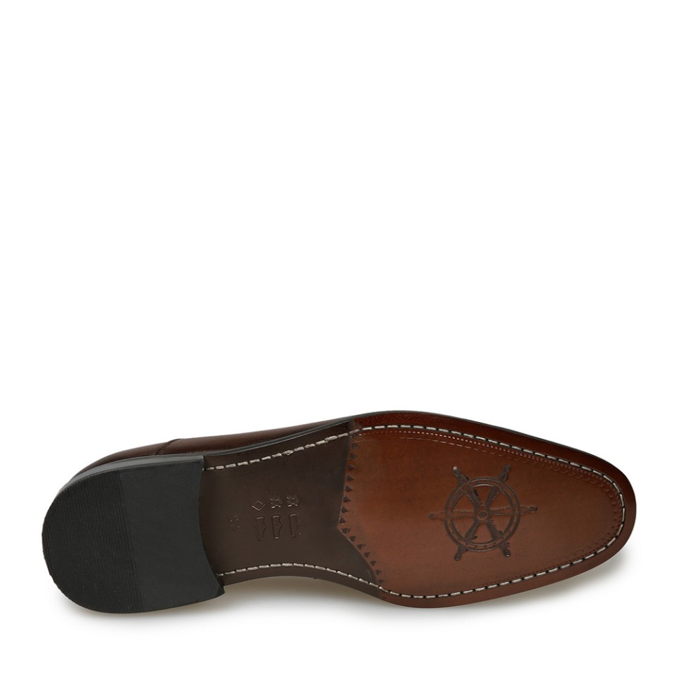 Zeytuk Kahverengi Hakiki Deri Klasik Erkek Ayakkabı