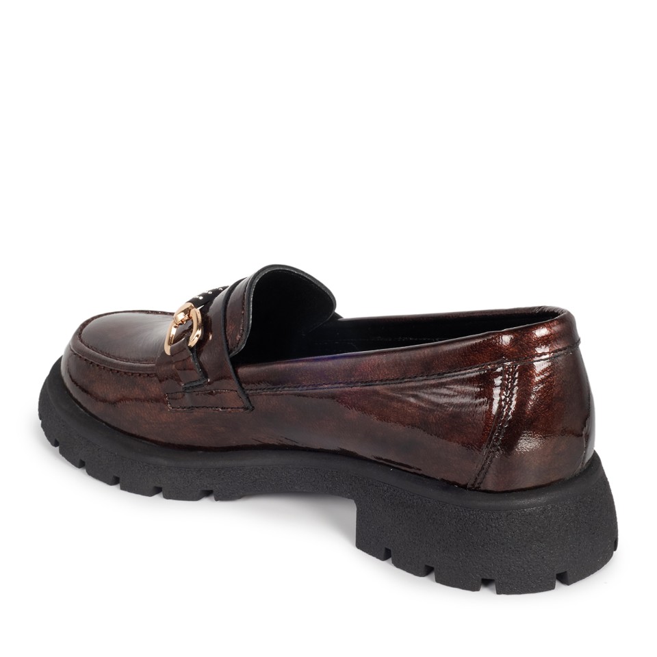 Zeytuk Kahverengi Rugan Loafer Kadın Ayakkabı