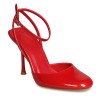 Zeytuk Kırmızı Topuklu Rugan Deri Kadın Ayakkabı