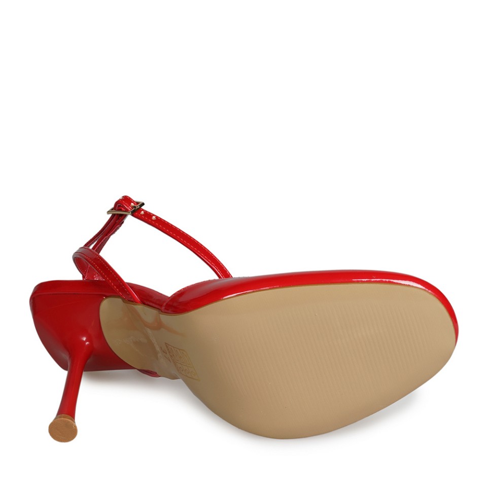 Zeytuk Kırmızı Topuklu Rugan Deri Kadın Ayakkabı