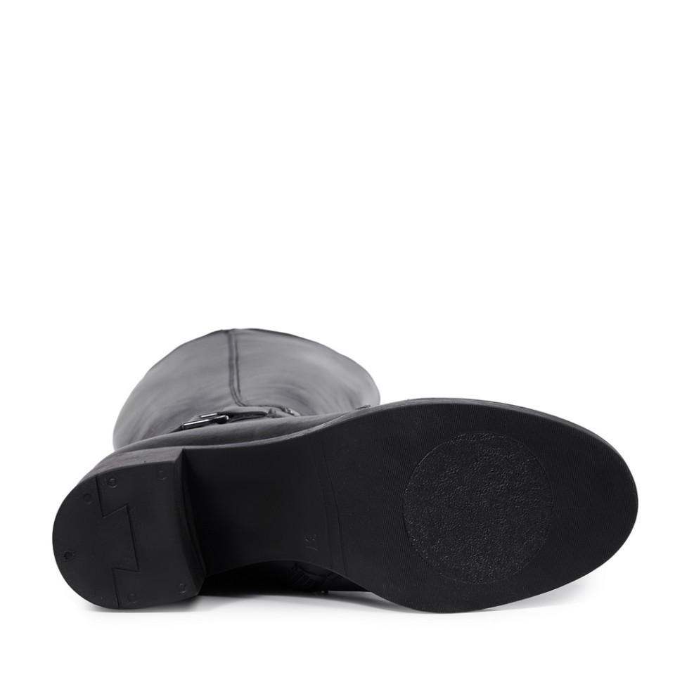 Zeytuk Klasik Hakiki Deri Siyah Kadın Çizme