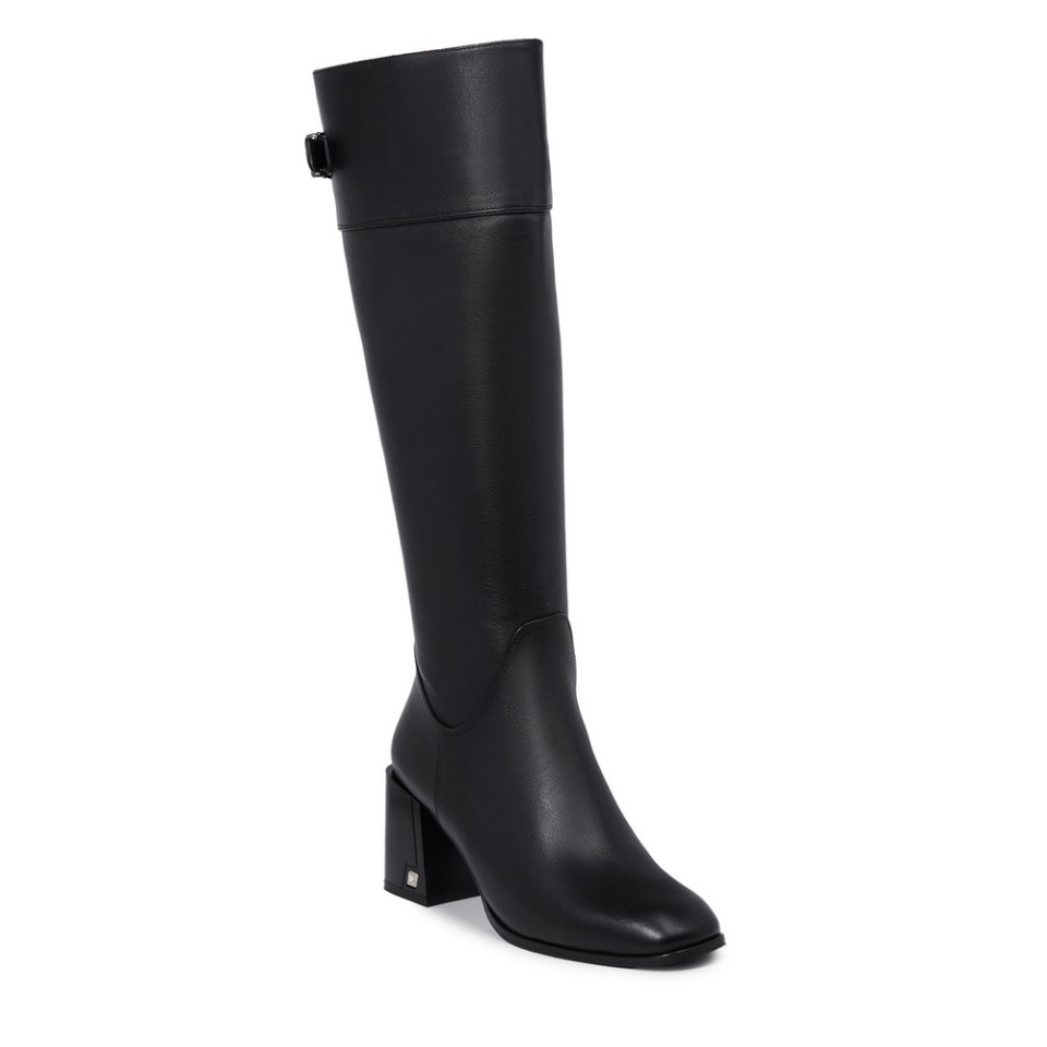 Zeytuk Klasik Hakiki Deri Siyah Kadın Çizme