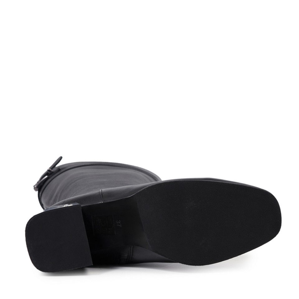 Zeytuk Klasik Hakiki Deri Siyah Kadın Çizme