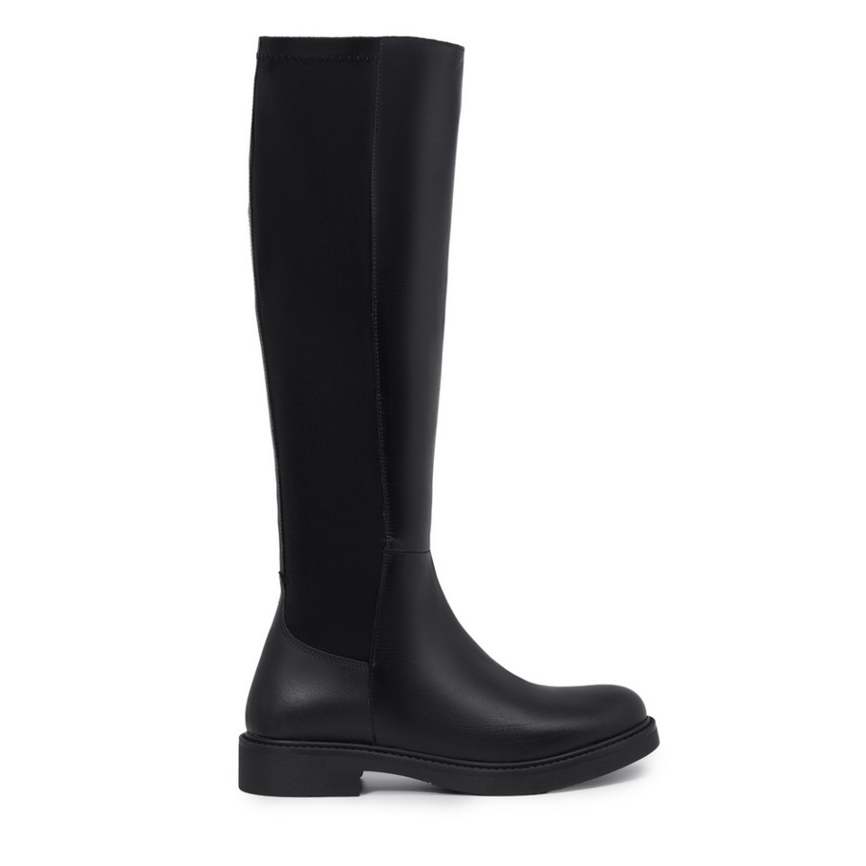 Zeytuk Klasik Hakiki Deri Siyah Kadın Çizme