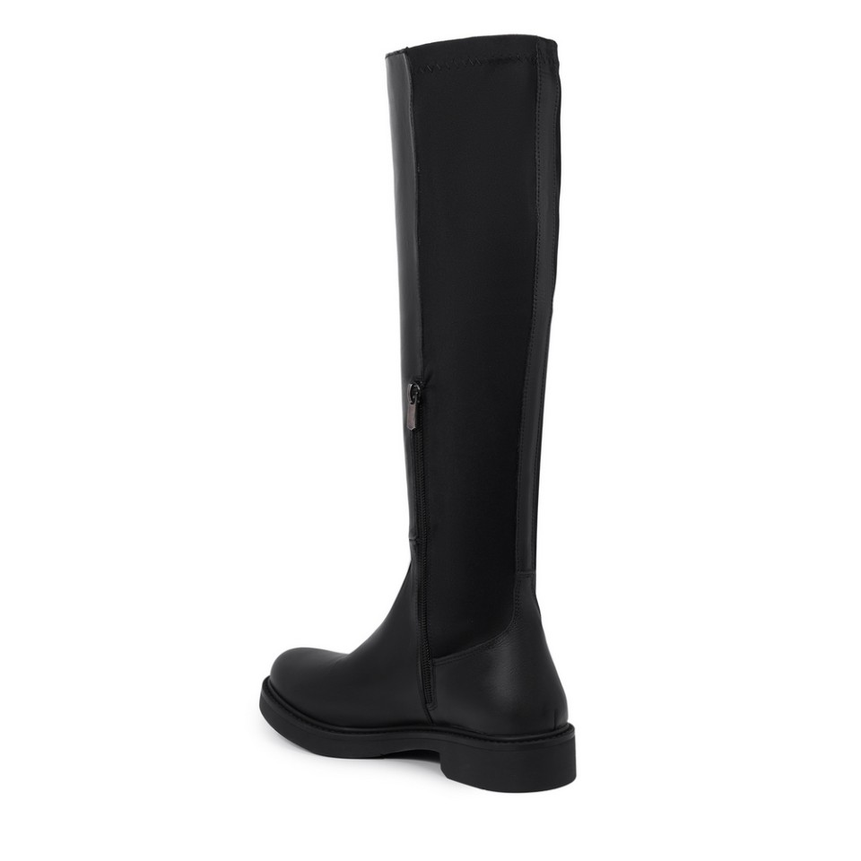 Zeytuk Klasik Hakiki Deri Siyah Kadın Çizme