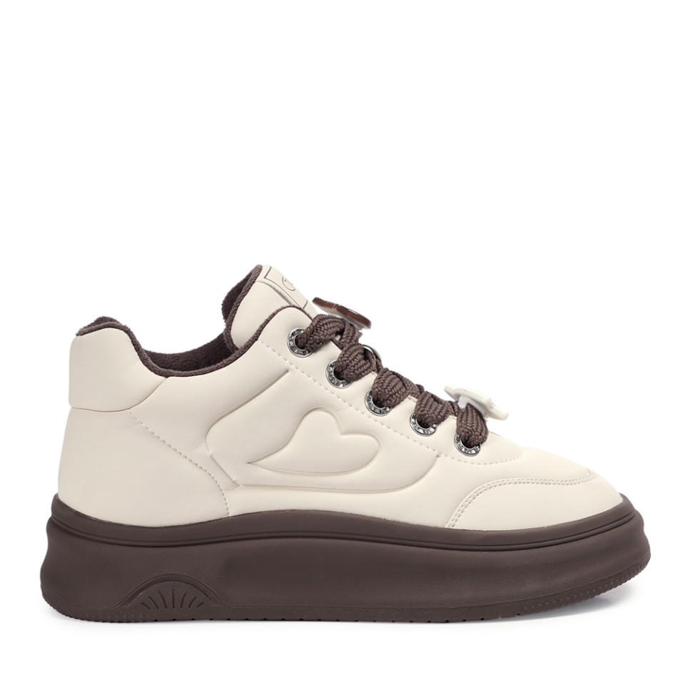 Zeytuk krem Casual Vegan Kadın Ayakkabı