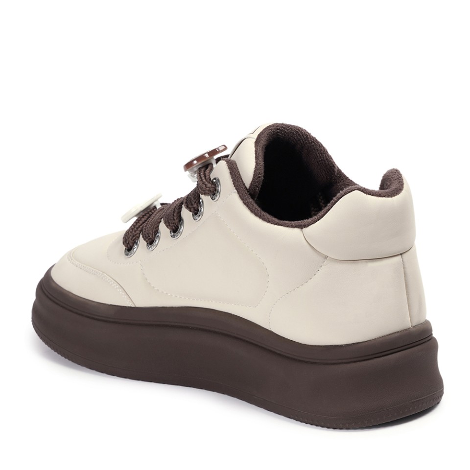 Zeytuk krem Casual Vegan Kadın Ayakkabı