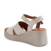 Zeytuk Krem Hakiki Deri Kadın Sandalet