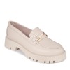Zeytuk Krem Hakiki Deri Loafer Kadın Ayakkabı