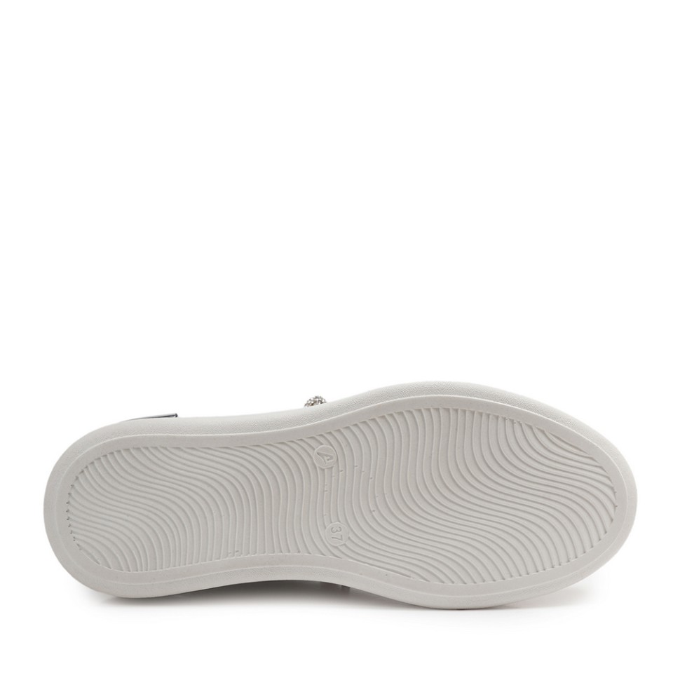 Zeytuk Krem Sneakers Deri Kadın Ayakkabı