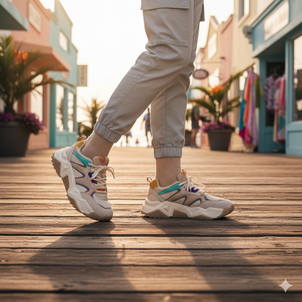 Zeytuk Krem Sneakers Hakiki Deri Kadın Ayakkabı