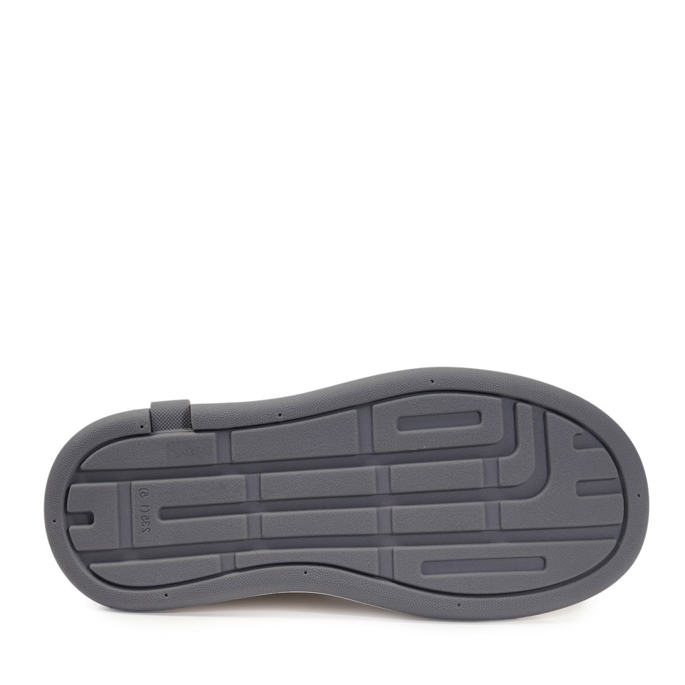 Zeytuk Krem Sneakers Hakiki Deri Kadın Ayakkabı