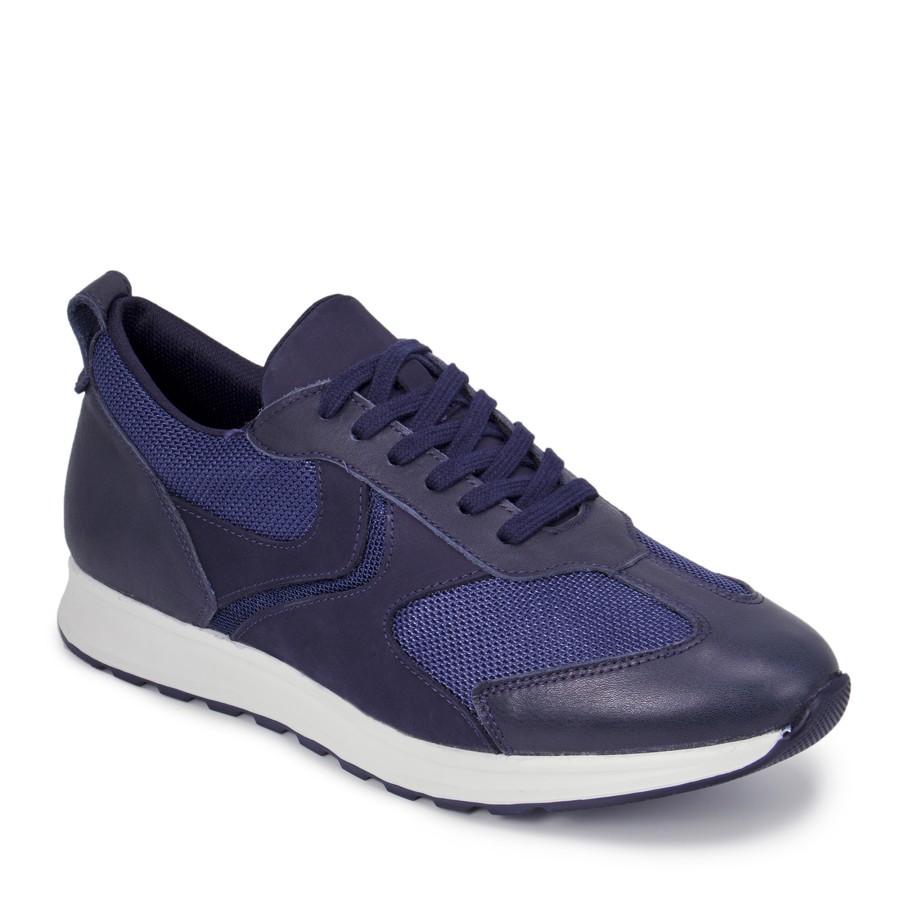 Zeytuk Lacivert Deri Sneakers Erkek Ayakkabı