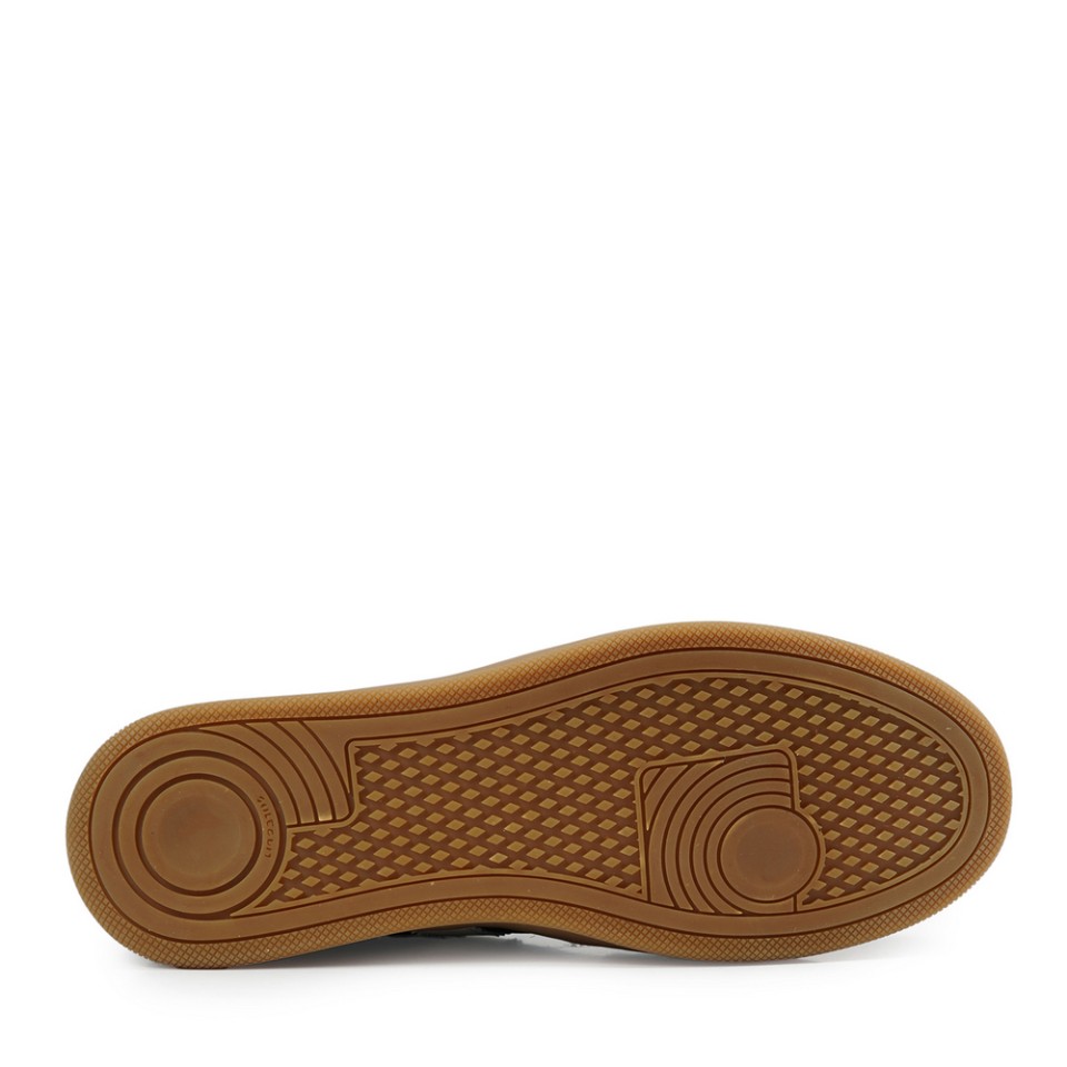 Zeytuk Lacivert Hakiki Deri Erkek Sneakers