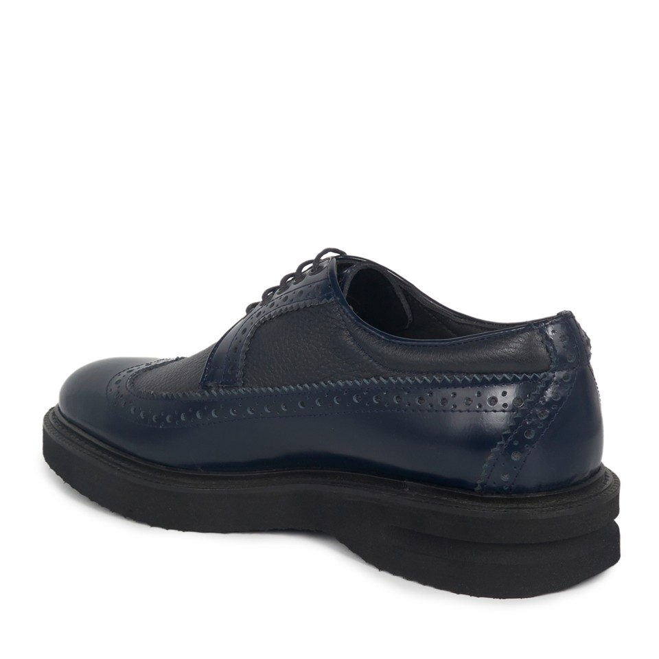 Zeytuk Lacivert Hakiki Deri Klasik Erkek Ayakkabı 
