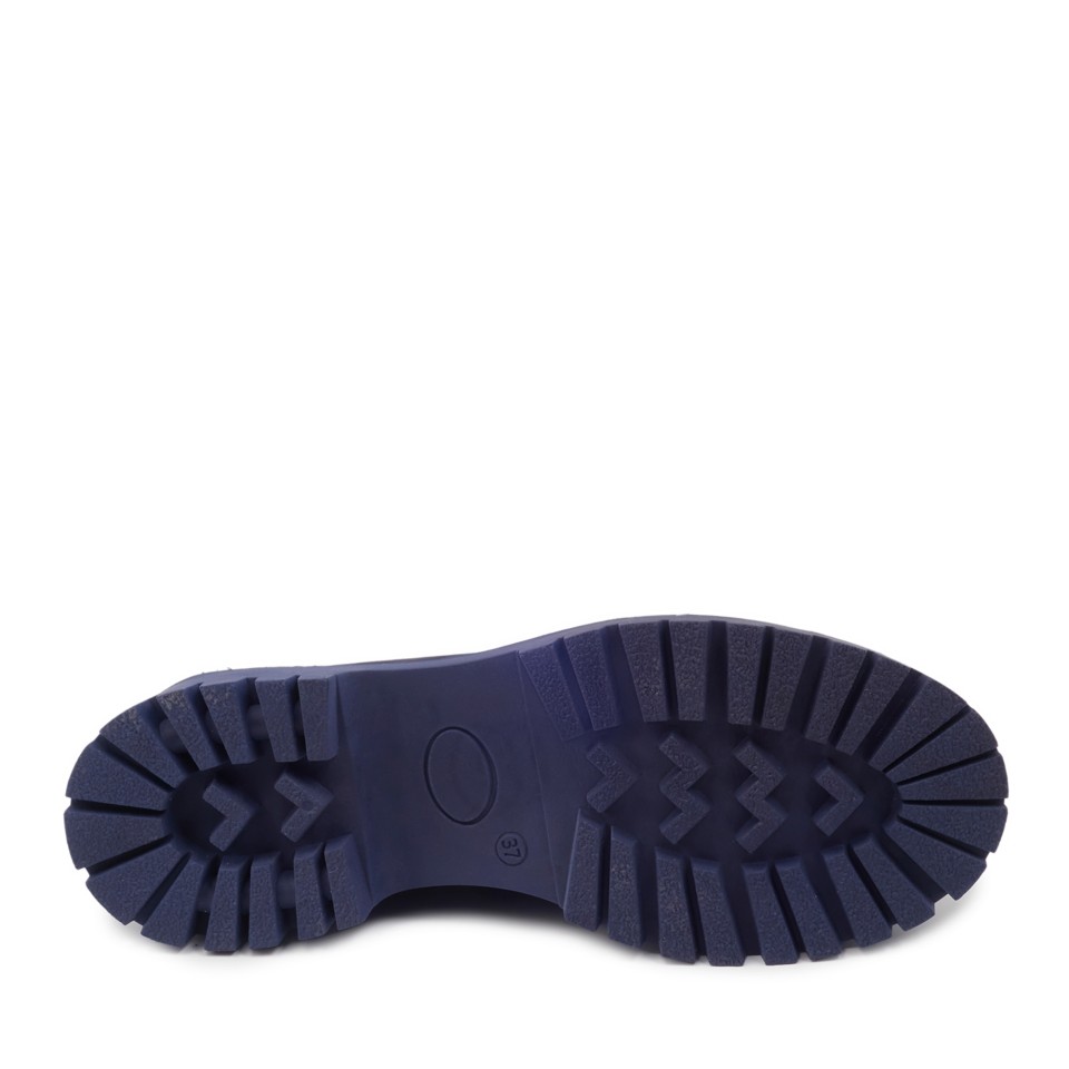 Zeytuk Lacivert Nubuk Loafer Kadın Ayakkabı