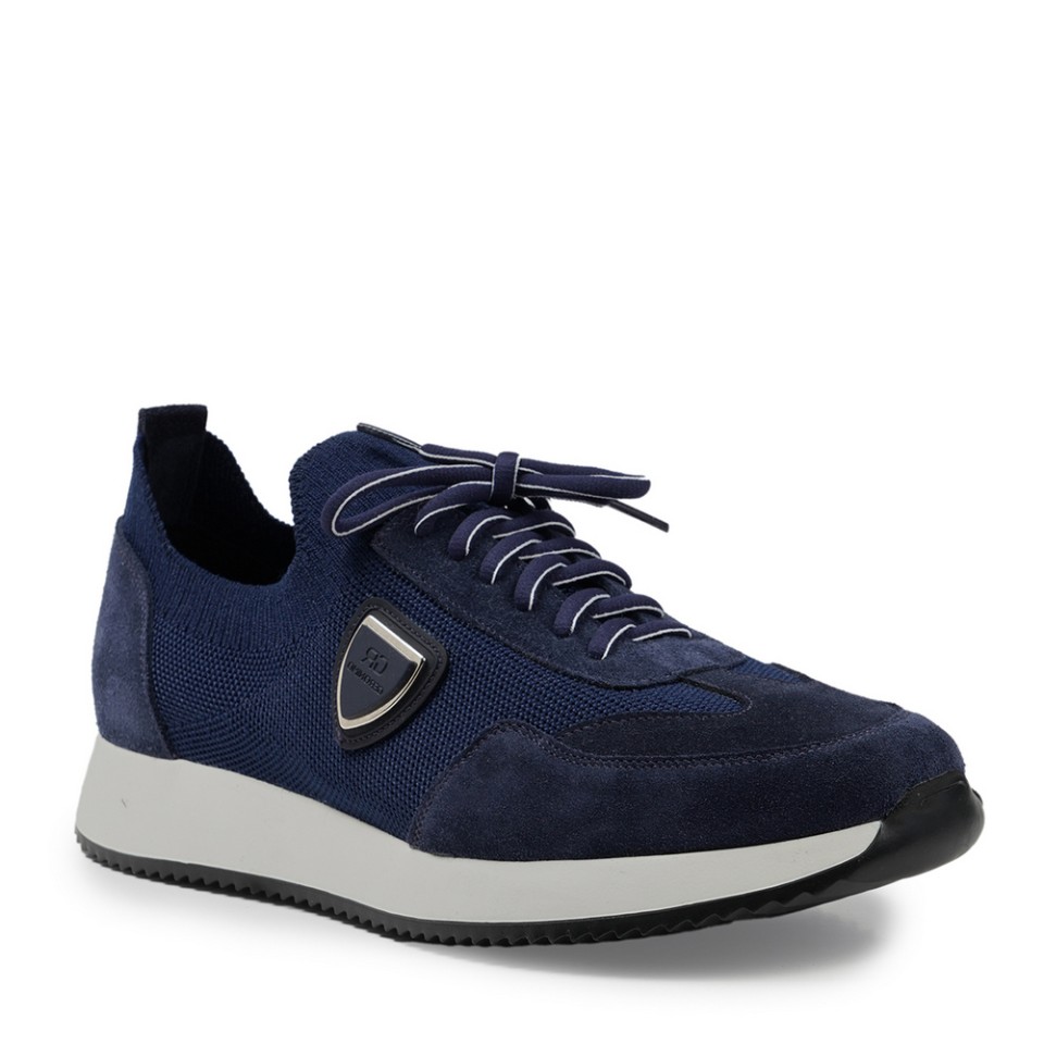 Zeytuk Lacivert Tekstil-Süet Erkek Sneakers  