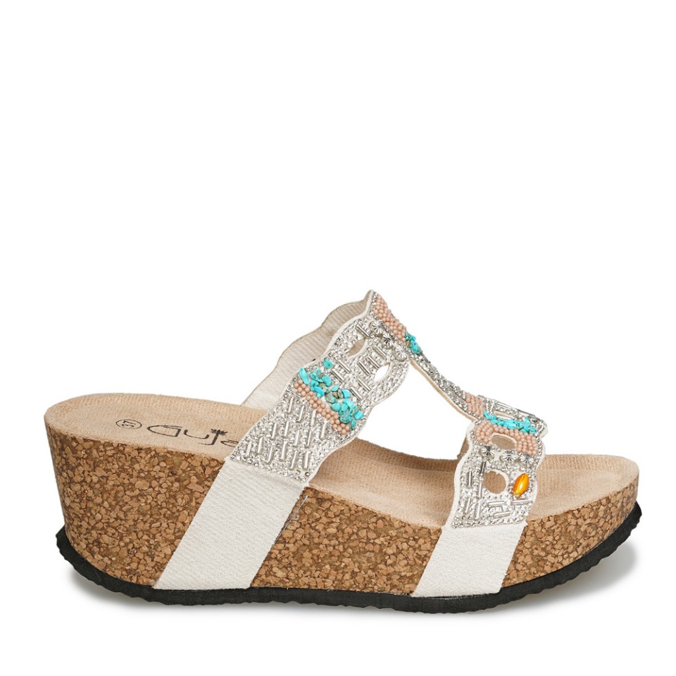 Zeytuk Lame Taşlı Tekstil Kadın Terlik