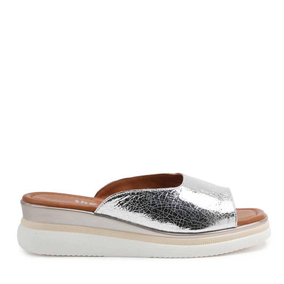 Zeytuk Lame Terlik Deri Kadın Terlik