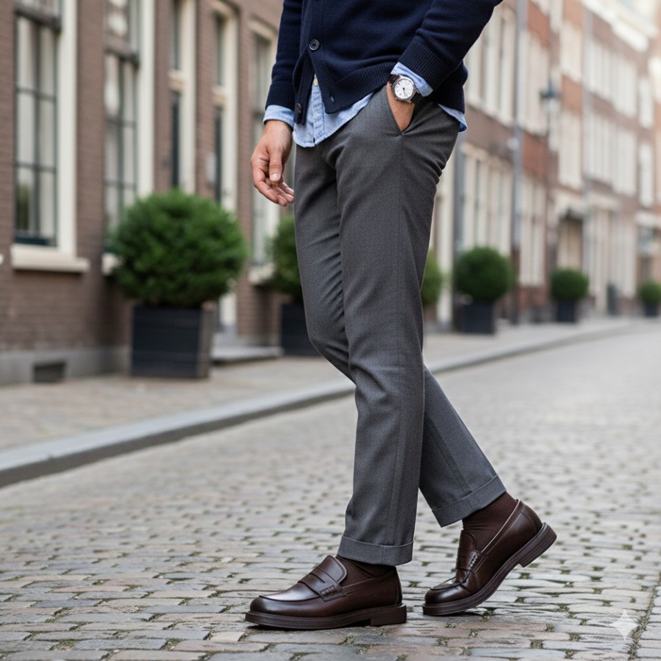 Zeytuk Loafer Hakiki Deri Kahverengi Erkek Ayakkabı