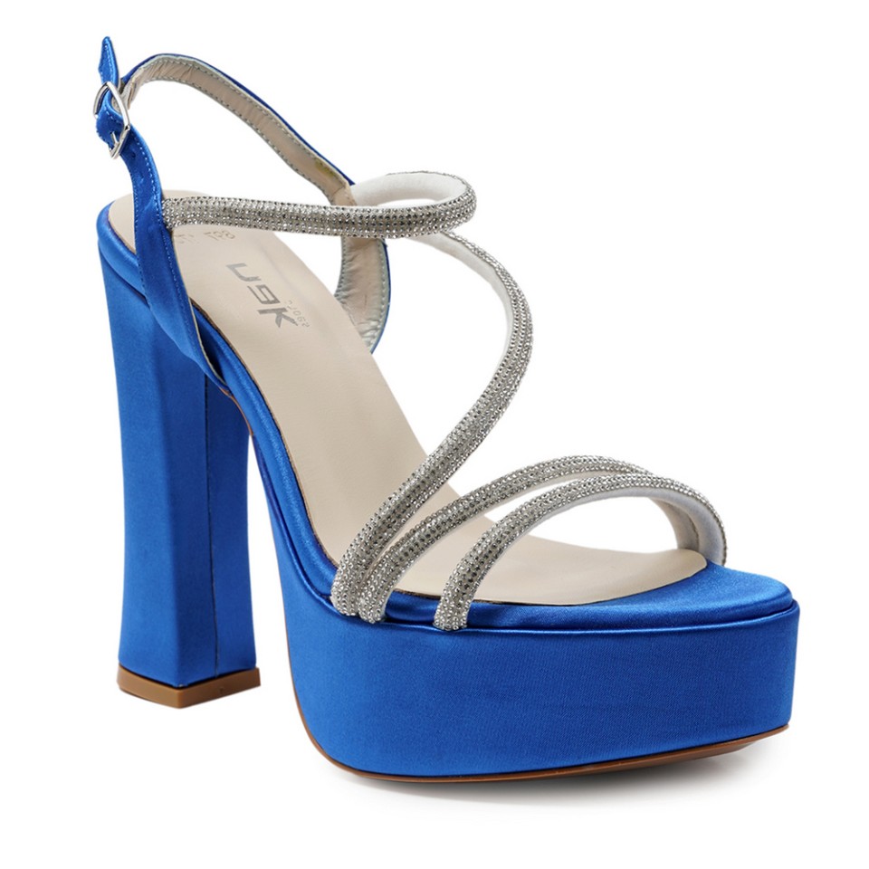 Zeytuk Mavi Abiye Tekstil Kadın Ayakkabı 