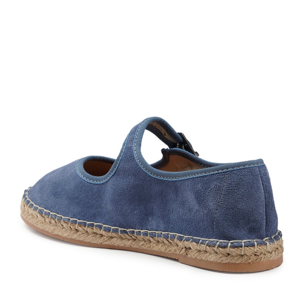 Zeytuk Mavi Babet Süet Kadın Ayakkabı 