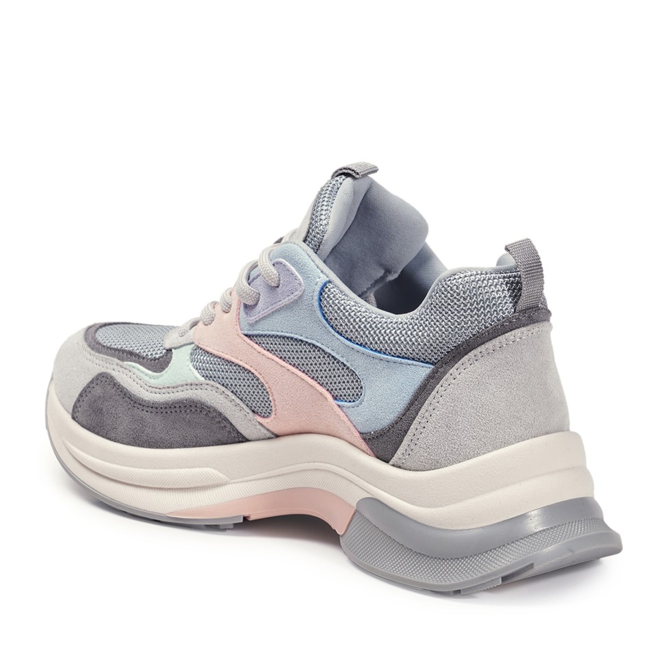 Zeytuk Mavi Sneakers Hakiki Deri Kadın Ayakkabı