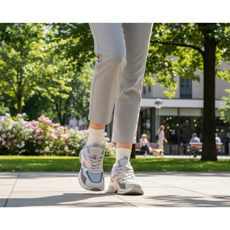 Zeytuk Mavi Sneakers Hakiki Deri Kadın Ayakkabı