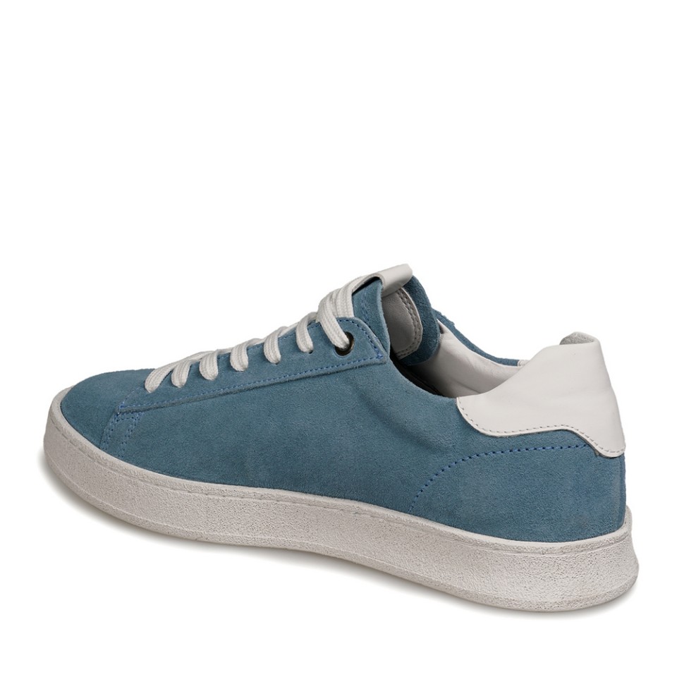 Zeytuk Mavi Süet Deri Casual Erkek Ayakkabı
