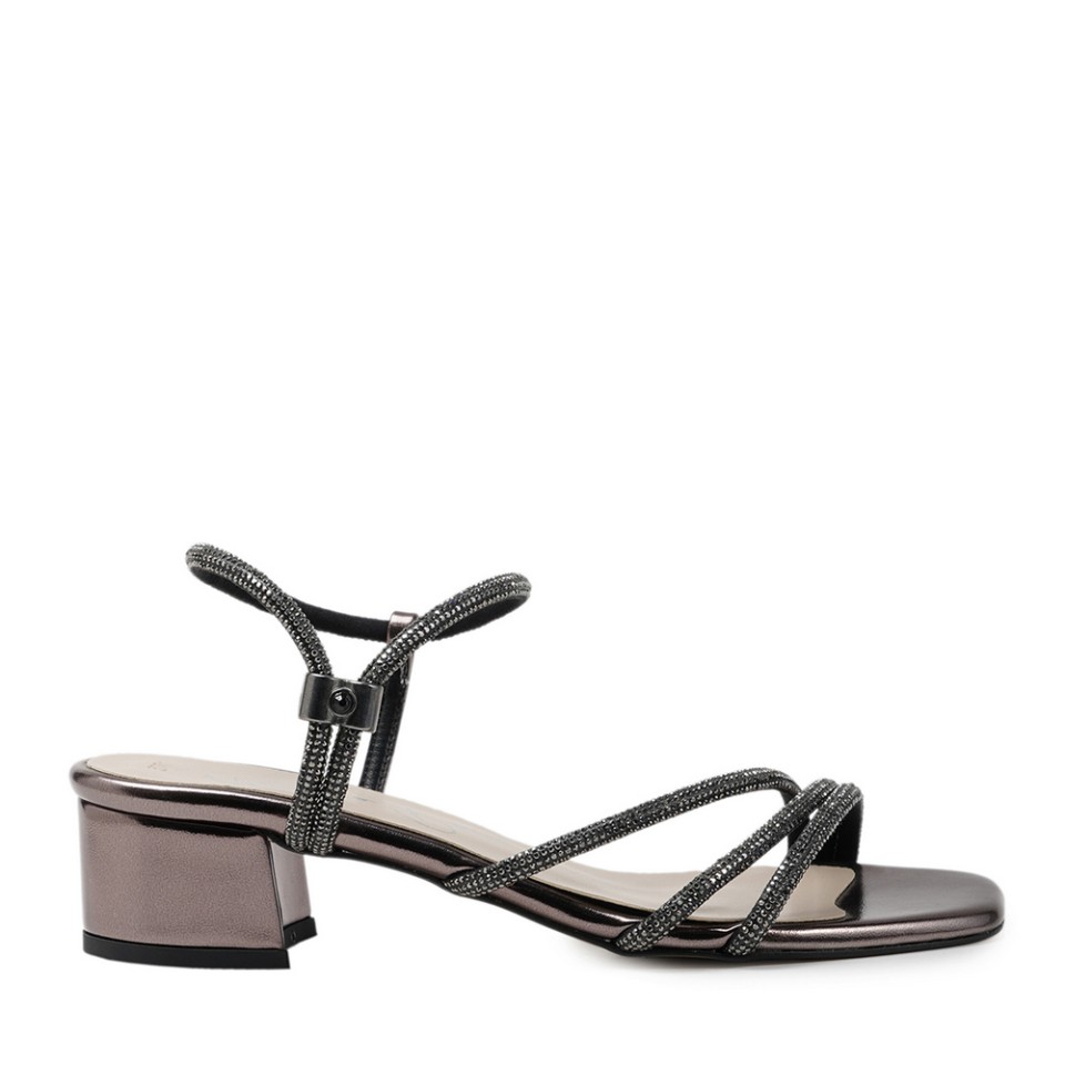 Zeytuk Platin Abiye Deri Kadın Ayakkabı