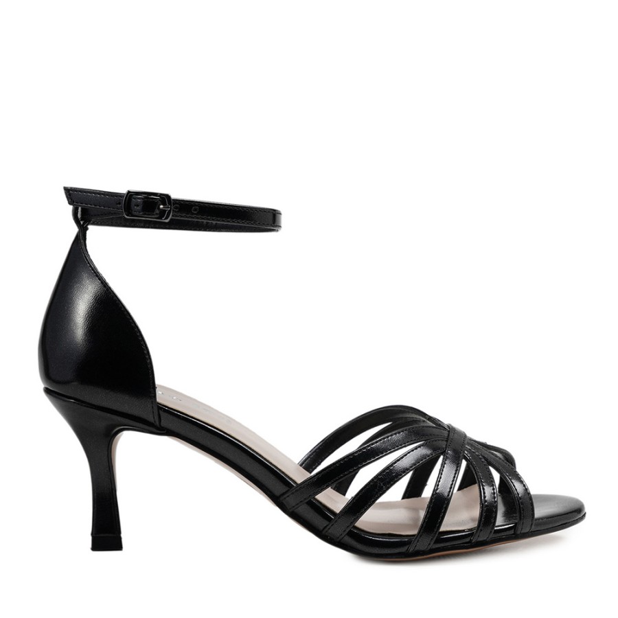 Zeytuk Siyah Abiye Deri Kadın Ayakkabı 