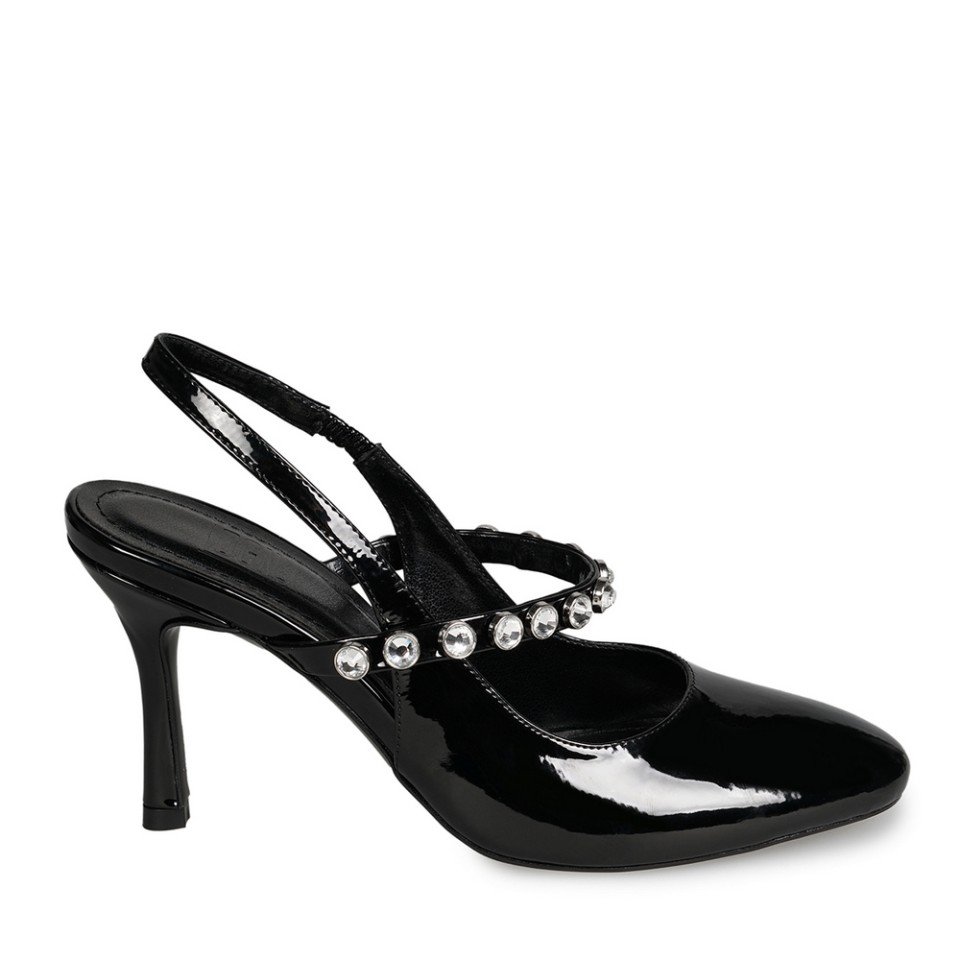 Zeytuk Siyah Abiye Rugan Deri Kadın Ayakkabı