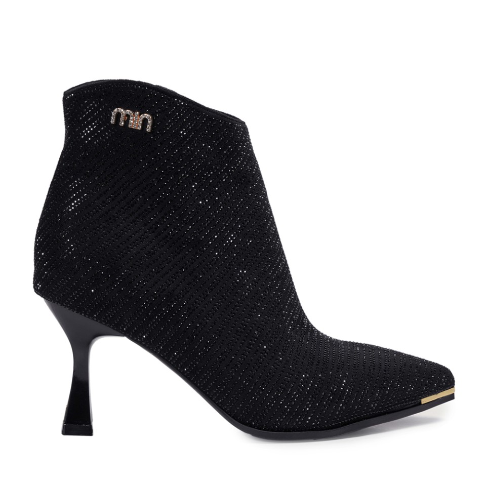 Zeytuk Siyah Abiye Süet Kadın Ayakkabı