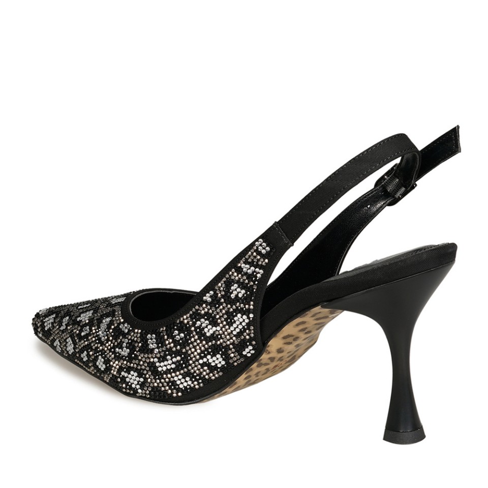 Zeytuk Siyah Abiye Tekstil Kadın Ayakkabı 