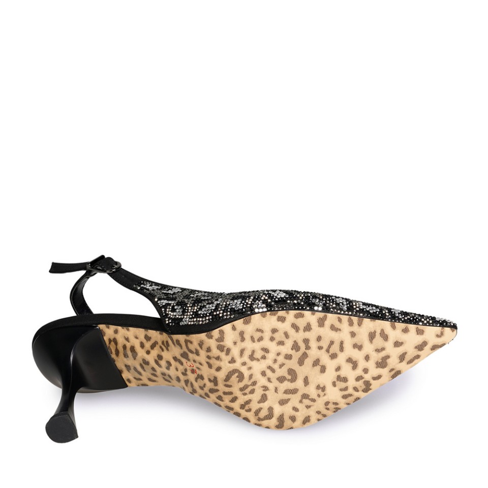 Zeytuk Siyah Abiye Tekstil Kadın Ayakkabı 