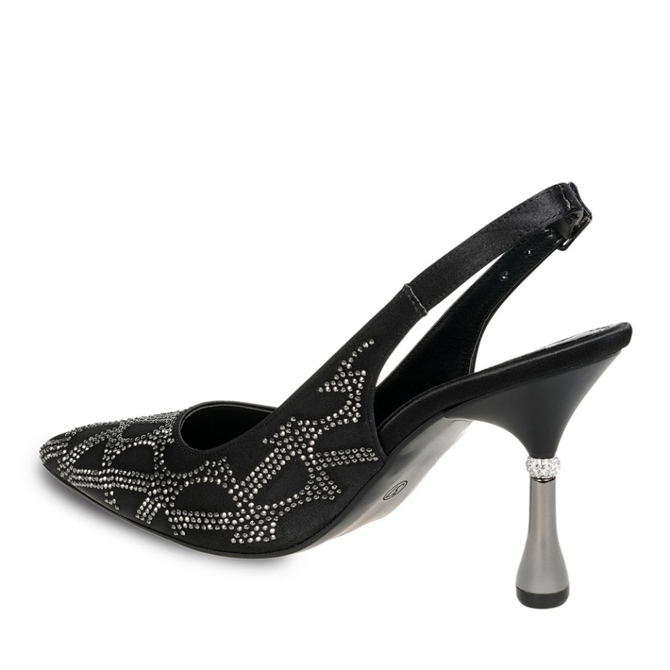 Zeytuk Siyah Abiye Tekstil Kadın Ayakkabı 