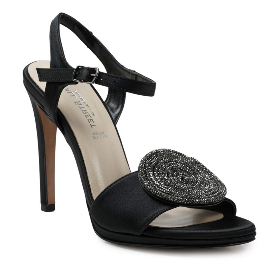 Zeytuk Siyah Abiye Tekstil Kadın Ayakkabı 