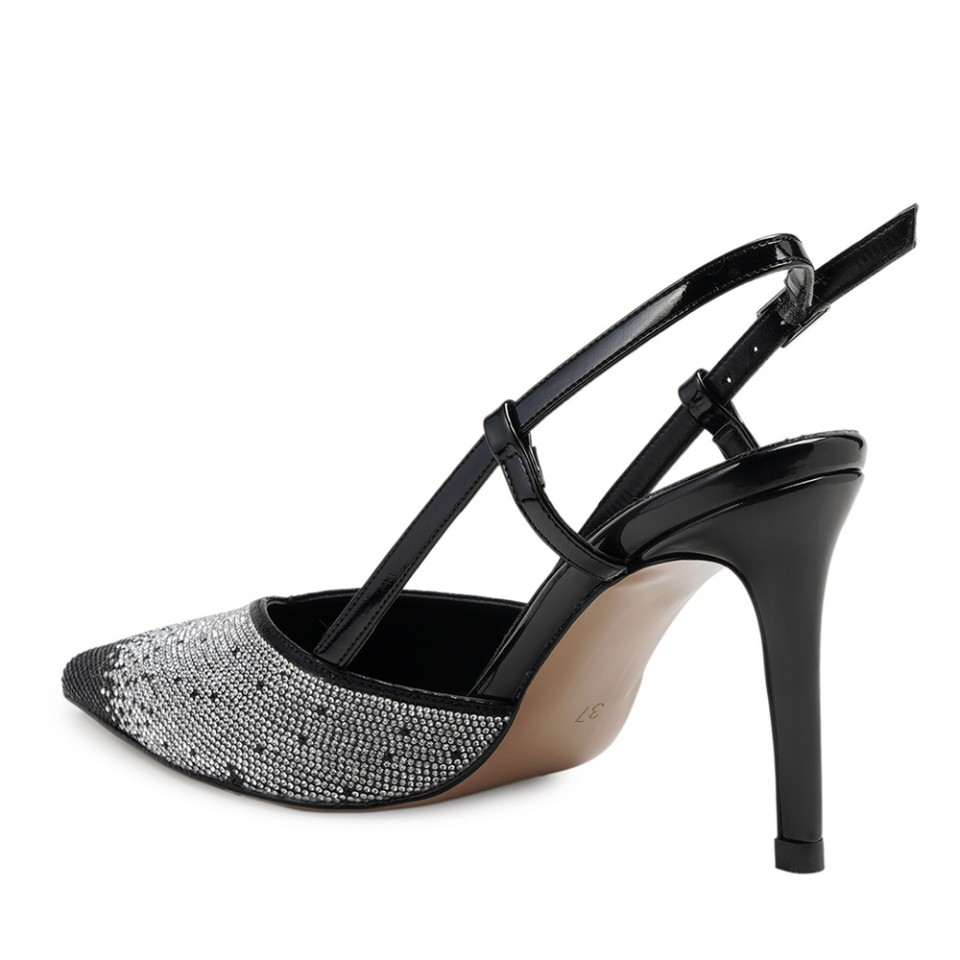 Zeytuk Siyah Abiye Tekstil Kadın Ayakkabı 