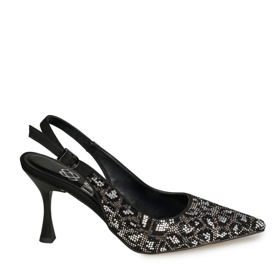 Zeytuk Siyah Abiye Tekstil Kadın Ayakkabı