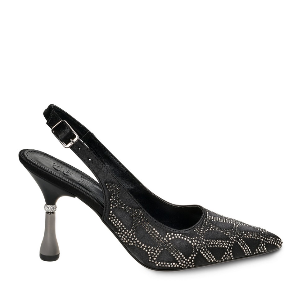 Zeytuk Siyah Abiye Tekstil Kadın Ayakkabı