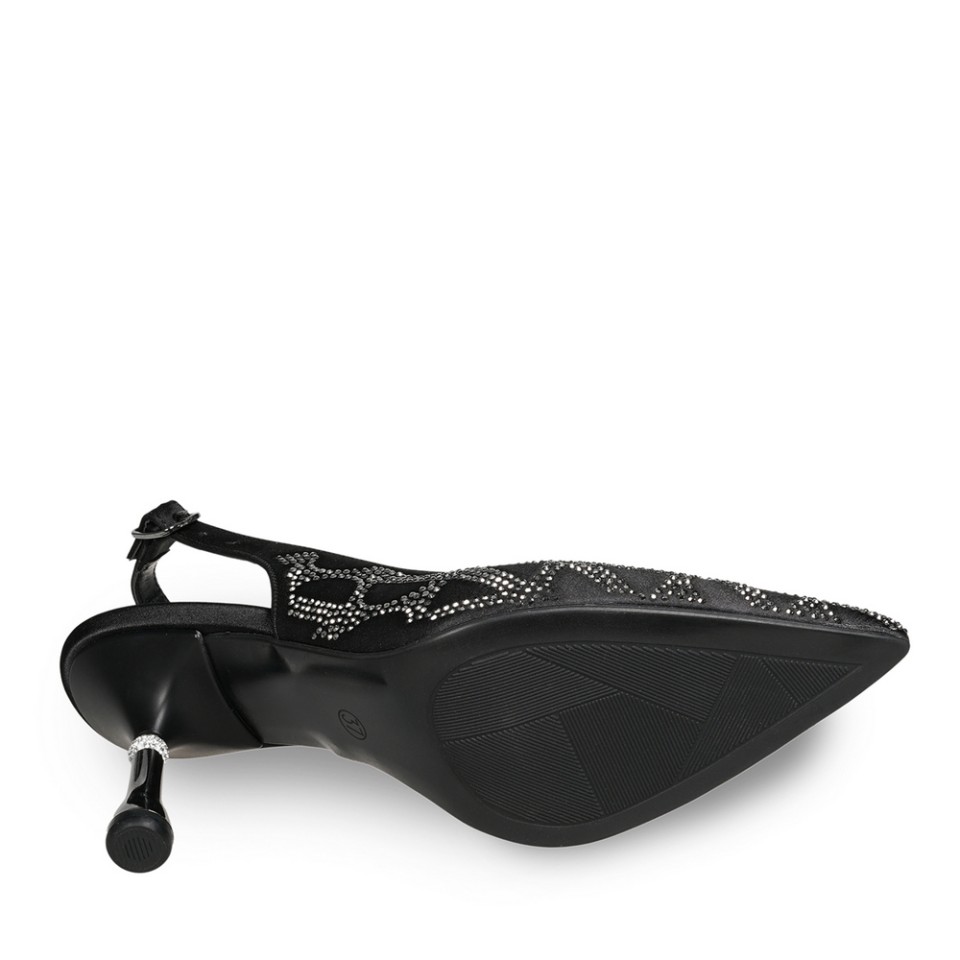 Zeytuk Siyah Abiye Tekstil Kadın Ayakkabı