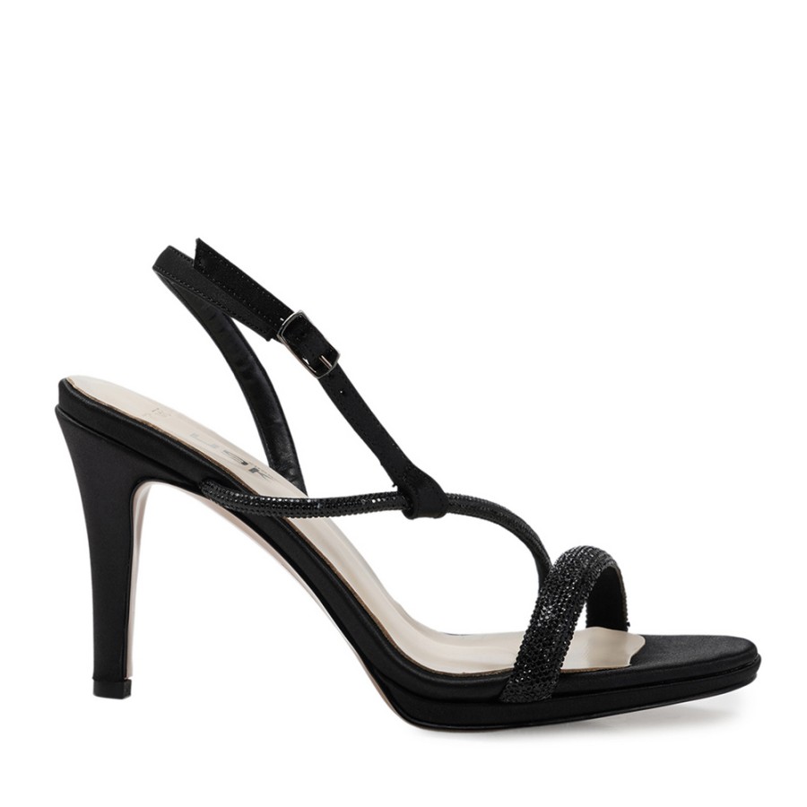 Zeytuk Siyah Abiye Tekstil Kadın Ayakkabı 