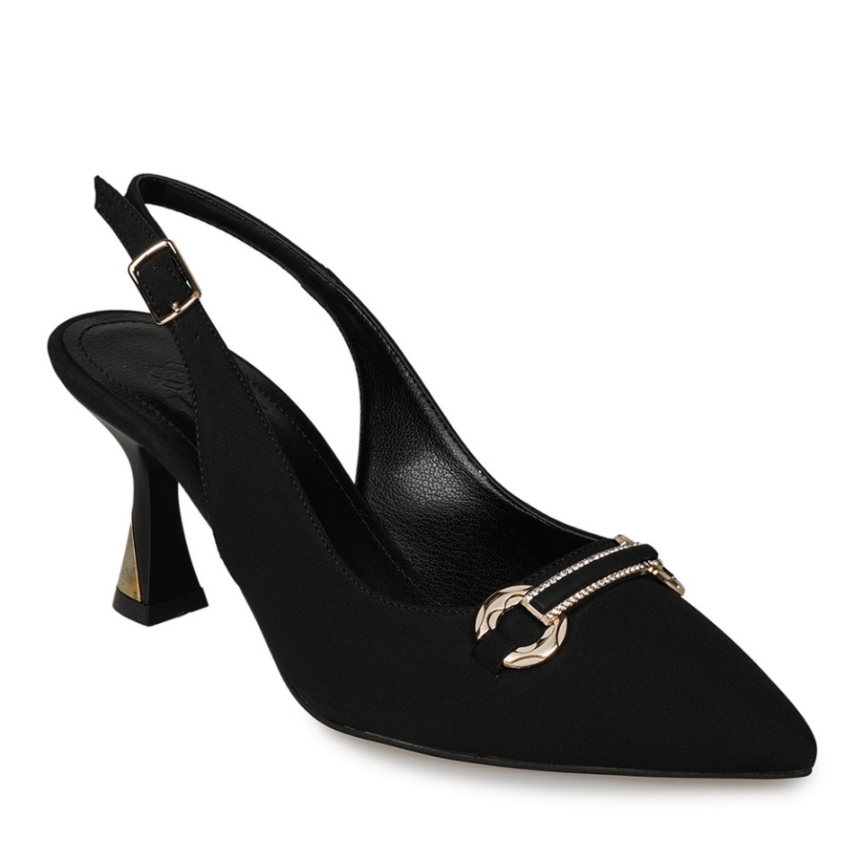 Zeytuk Siyah Abiye Tekstil Kadın Ayakkabı